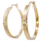1+' High Polish 'Love Collection' Hoops 14k Gold