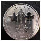 2014 - 1/2 oz Canada Silver 'Devil's Brigade' $2