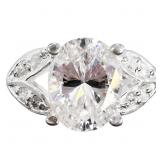 1.5 CTW White Quartz Dinner Ring