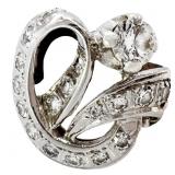 3/4+ CT Diamond Two-Tone Swirl Ring 14k Gold