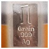 1 Grain Fine Silver Bar Benchmark Strategic Metals