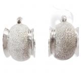 Wide Sparkle & Polish Huggie Hoops