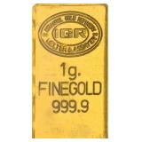 1 gram 24k Gold Bar - IGR