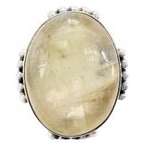 4+ Carat Moonstone Cabochon Ring