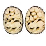 Sculpted Shell Rabbit Earrings