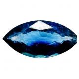 1/2 Carat Blue Sapphire Gemstone - Marquise Cut