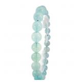 Designer Aquamarine 9mm Bead Bracelet