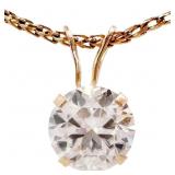 3/4 Carat Very Fine Diamond Pendant 14k Gold