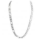 Reversible Figaro Chain Necklace 21' 7mm