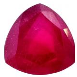 6 Carat Ruby Gemstone - Trillion Cut