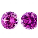 5 CTW Pink Sapphire Gemstones - Round Cut