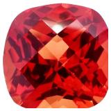 6.5 Carat Orange Sapphire Gemstone - Cushion Cut