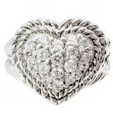 Judith Ripka Diamonique Heart Ring