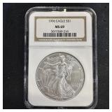 1996 American Silver Eagle MS69 (NGC)