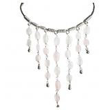Rose Quartz Chandelier Necklace