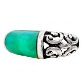 2.5+ Carat Turquoise Scroll Ring