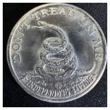 1 oz Fine Silver Round - Don't Tread On Me