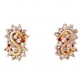 Luxe ONE CARAT Diamond Earrings 14k Gold