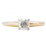 1/4 Carat Fine Diamond Solitaire Ring 14k Gold