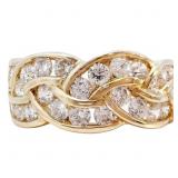 1/2 Carat White Quartz Dinner Ring 14k Yellow Gold