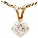 3/4 Carat Brilliant Diamond Solitaire Pendant 14k