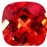 9 Carat Orange Sapphire Gemstone - Cushion Cut