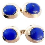 5 1/2 Carat Lapis Lazuli Cuff Links 22k Gold