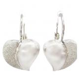 Sparkle & Polish Dangle Heart Earrings