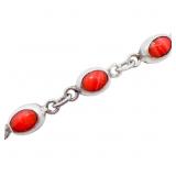 Mexican Pink Agate Toggle Bracelet 7.5'