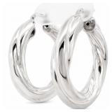 1'+ Wide Polished Hoop Earrings