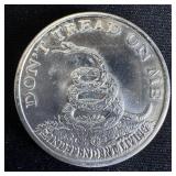 1 oz Fine Silver Round - Don't Tread On Me