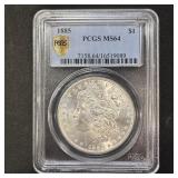 1885 Morgan Silver Dollar ï¿½ PCGS MS64
