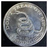 1 oz Fine Silver Round - Don't Tread On Me