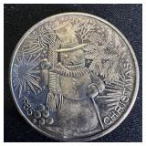 1 oz Fine Silver Round - Winter Design