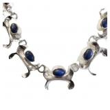 RARE Artisan Lapis Silver Statement Necklace