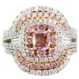 2 1/4 CT GREGG RUTH Pink Diamond Ring 18k WG