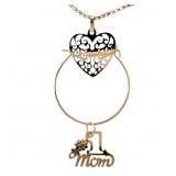 Filigree Heart Charm Pendant 14k Yellow Gold