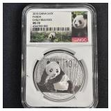 2015 1 oz Fine Silver Panda ï¿½ NGC MS70