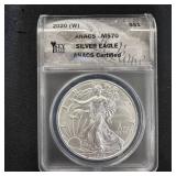 2020-W American Silver Eagle MS70