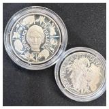 1991 Italy Flora and Fauna 2 Coin Silver Proof Set