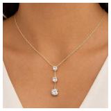 1 1/3 Carat Diamond Necklace 14k Yellow Gold