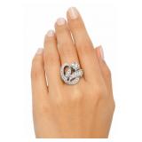3/4+ CT Diamond Two-Tone Swirl Ring 14k Gold