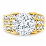 2.5+ CTW Moissanite Bridal Ring Yellow Gold