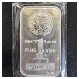 1 oz .999+ Fine Silver Bar ï¿½ Liberty Head Design