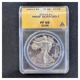 1991-S 1 oz Proof Silver Eagle ï¿½ PF69 Deep Cameo