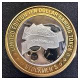 Collectible.999  Fine Silver $10 Gaming Token