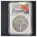 2021 Silver Eagle Type 1 South Carolina MS70