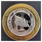Collectible.999  Fine Silver $10 Gaming Token
