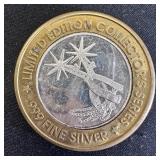 Collectible.999  Fine Silver $10 Gaming Token