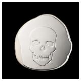 1/2 oz Fine Silver Hand Poured Round - Skull
